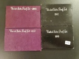 Four Proof Sets 1980, 1982, 1985, 1987