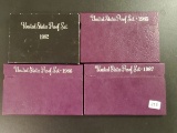 Four Proof Sets 1985, 1986, 1987 and 1982