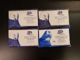 Four US State Quarters Proof Sets 2000, 01, 05, 1999