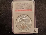 NGC 2011 American Silver Eagle in MS-70