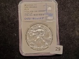 NGC 2016 American Silver Eagle in MS-70