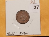 Semi-Key Date 1868 Indian cent in Very Good