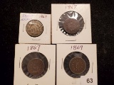 Four Shield Nickels