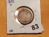 Better Date 1852-O Seated Liberty Dime in Very Good