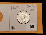 Purty 1930 Standing Liberty Quarter in AU