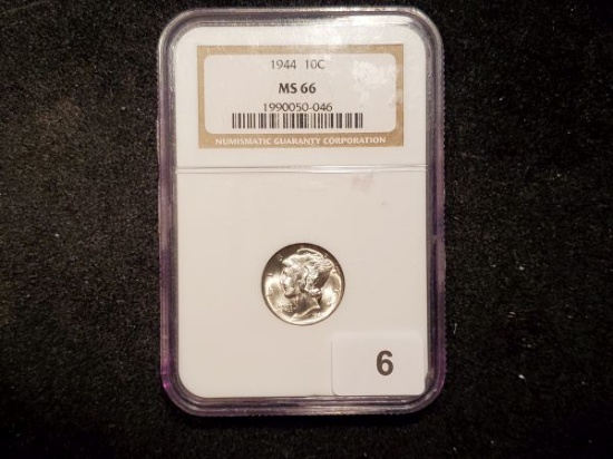 NGC 1944 Mercury Dime in MS-66