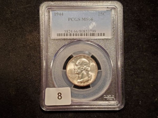 PCGS 1944 Washington Quarter in MS-66