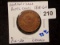 1858-1860 Pearson & dana boots & shoes trade token from Chicago, Illinois