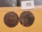1864 and 1865 Two cent pieces