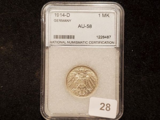 Slabbed 1914-D Germany 1 mark