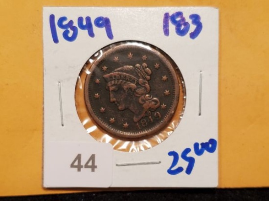 1849 Braided Hair Large Cent