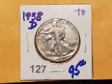 Key date 1938-D Walking Liberty Half Dollar