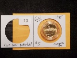 GOLD! 1995 Civil War Battlefied $5 Commemorative