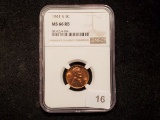 NGC 1941-S Wheat Cent in MS-66 Red-brown