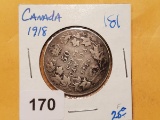 1918 SILVER CANADIAN HALF DOLLAR