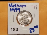 Silver 5 lire from the Vatican