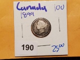 1899 CANADIAN DIME WITH A RIM DING