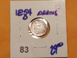 Better Date 1854-O Seated Liberty Half Dime