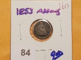 Better Date 1853-O Seated Liberty Half Dime
