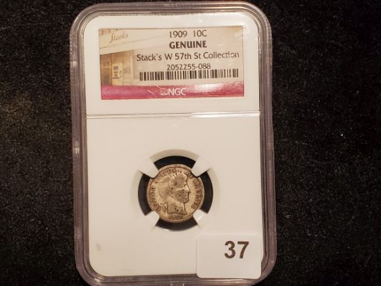 Another Pedigreed coin! NGC 1909 Barber Dime