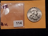 Nice Brilliant Uncirculated 1956 Franklin Half Dollar