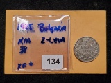 1925 Bulgaria 2 leva in XF+