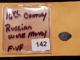 16th Century Russian Wire Money in F-VF