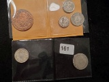 Five Islamic and one Asian coin