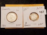 Romani and Austria silver coinage