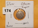 Silver Ottoman Empire 1 kurus