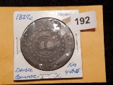 Cool 1827 Brazil 40 reis that's been double counter-struck