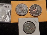 1850, 1857, and 1854 Bank of Upper Canada tokens
