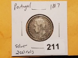 Portugal 1887 200 reis