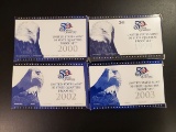 1999, 2000, 2003 and 2002 Proof Quarters Sets