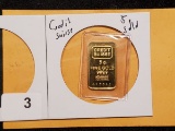 GOLD! 5 Gram Credit Suisse bar