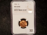 Better Grade NGC 1936 Wheat Cent in MS-66 RED