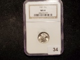 NGC 1937 Mercury Dime in MS-64