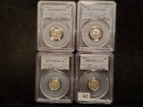 Four PCGS graded Roosevelt Proof Dimes