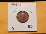 Key Date 1909-S Wheat Cent in Good