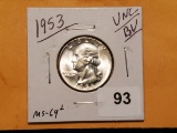 1953 Washington Quarter in MS-64+