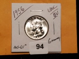 Gem Brilliant Uncirculated 1956 Washington Quarter