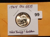 Gorgeous GEM BU 1964 Washington Quarter