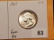 Gem Brilliant Uncirculated 1963 Washington Quarter