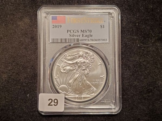 PCGS 2019 American Silver Eagle in MS-70