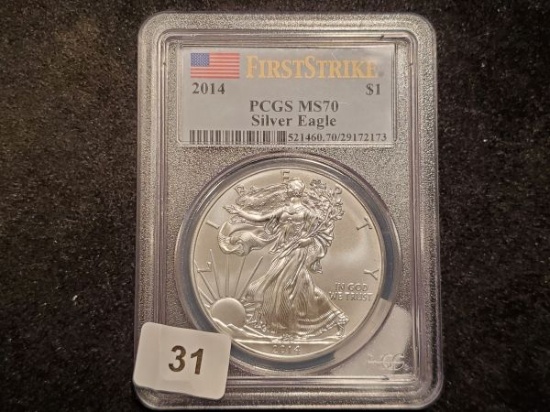PCGS 2014 American Silver Eagle in MS-70