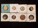 Eight nicer SILVER World Coins