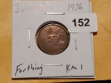 About Uncirculated Ireland 1936 farthing