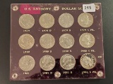 Complete Susan B Anthony Dollar Set