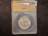 And Last but not least…ANACS 1943 Walking Liberty Half Dollar in AU-50