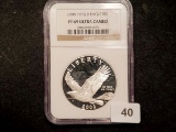 NGC 2008-P Bald Eagle Commemorative Silver Dollar in PF 69 Ultra Cameo